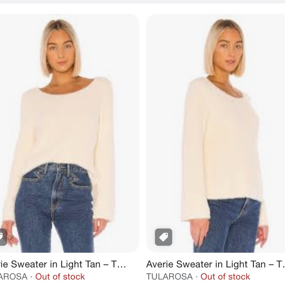 tularosa light tan sweater
